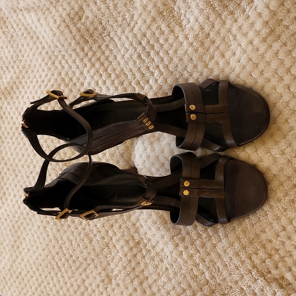Tory Burch Luke Gladiator Leather Strappy Heel 9.5